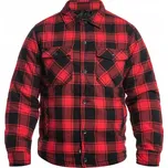 Brandit zateplená bunda Lumber červeno-černá S