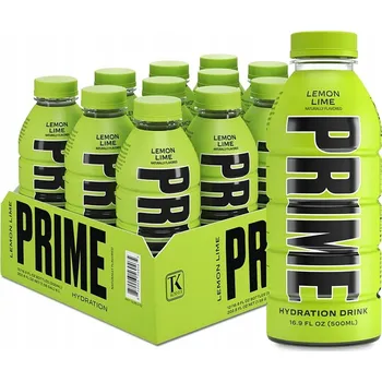 Iontový nápoj Prime Hydration Lemon Lime 500ml Izotonický Nápoj Bez Cukru s Vitamínem B a Hořčík