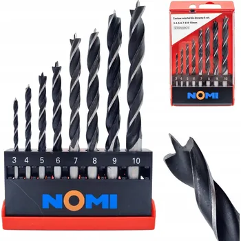 Vrták Vrtáky do dřeva NOMI sada 8 ks 3–10 mm sada