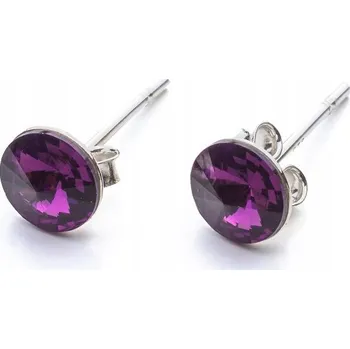 Náušnice Stříbrné Náušnice 925 s krystaly Swarovski Rivoli 6 AMET