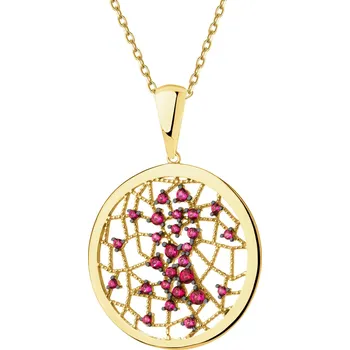 Přívěsek Zlatý přívěsek se zirkony - kruh - AP541-8384