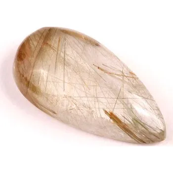 Přírodní kámen Kabošon Zelený Rutil č.6589 (26x13x7mm)