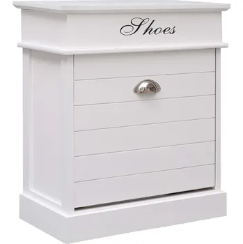 zahrada-XL Botník bílý 50 x 28 x 58 cm dřevo pavlovnie 284083