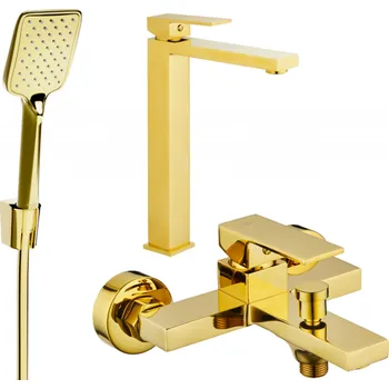 Sprchový set Mexen Uno R62 koupelnová sada, zlatá - 71413R62-50 Bateriové soupravy