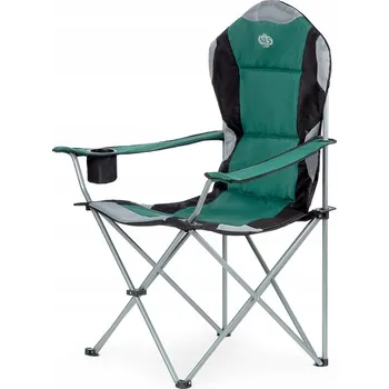 Turistická židle s opěradlem Nils Camp zelená ocelová s obalem