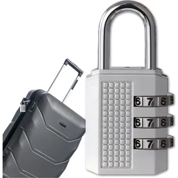 Visací zámek Camerazar 54mm kovový kombinovaný visací zámek, silný stříbrný