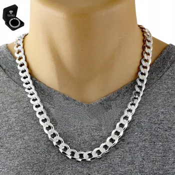 Řetízek GRUBY ŁAŃCUCH Srebrny Męski Řetízek STŘÍBRO ryzosti 925 STŘÍBRO 10mm/50cm Pancr