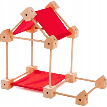 ostatní stavebnice Dřevěné stavební stavebnice Mini Trigonos 42 dílků