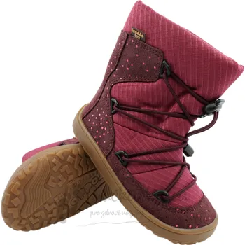 Dívčí zimní obuv Zimní dětská barefoot obuv Froddo G3160251-7 Bordeaux - vel. 35