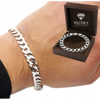 Náramek Stříbrný PÁNSKÝ NÁRAMEK Diamantovaný 5mm/21cm Pancéřový vzor STŘÍBRO ryzost 925