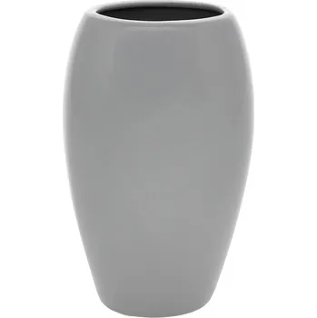 Váza Váza keramická - vyboulená, oválný tvar, šedá