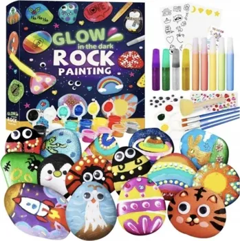 kreativní sada Sada na Malování Kamenů Kreativní Sada Svítící ve Tmě Sada XXXL