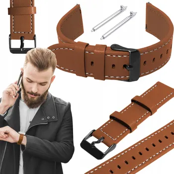 Řemínek na hodinky Řemínek ChronSmarta pro Xiaomi 20mm hnědý