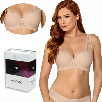 Podprsenka Mefemi podprsenka bardotka, balkonetka béžová velikost 75E