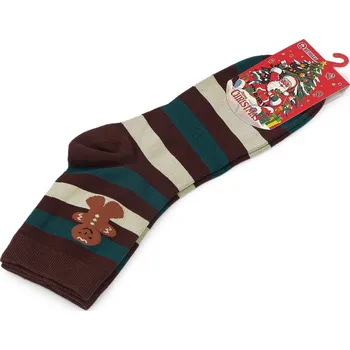 Dámské ponožky Vánoční ponožky unisex, barva 3 hnědá