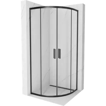 Mexen Rio půlkruhová sprchová kabina 90 x 90 cm, transparentní, černá - 863-090-090-70-00 Sprchové kouty