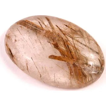 Přírodní kámen Kabošon Zelený Rutil č.6577 (29x19x7mm)