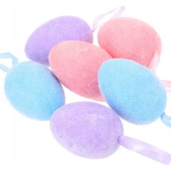 Velikonoční dekorace Polystyrenová vajíčka 6 Ks Velikonoční vajíčka Kraslice Dekorativní 7 cm na svěcení