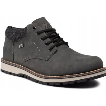 Pánská zimní obuv RIEKER PÁNSKÉ KOTNÍKOVÉ BOTY ŠEDÉ ŠNĚROVACÍ ZATEPLENÉ VEL. 45 Ž_A