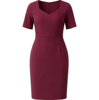 Dámské šaty Zocha Dámské pouzdrové šaty Z056 Z056_bordo S