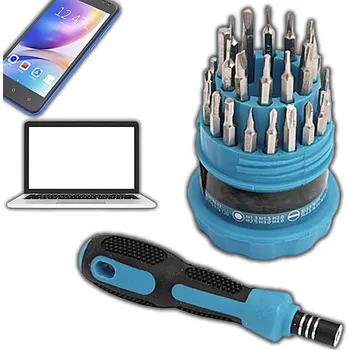Šroubovák SADA ŠROUBOVÁKŮ S BITY 31 ks, PRECZNÍ ŠROUBOVÁKY PRO TELEFON LAPTOP CrV KOMPLET