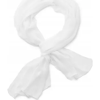 Krásný velký hedvábný šátek bílý