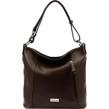 Kabelka Dámská kabelka MiaMore 01-045 DOLLARO tmavě hnědá + doprava zdarma