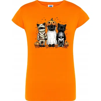 Dámské tričko Dámské tričko HALLOWEEN převlečené roztomilé kočky kostým dýňový den XL