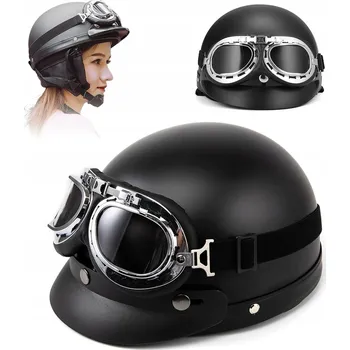 Moto bunda Motocyklová přilba "ořech" černá univerzální s chráničem brady