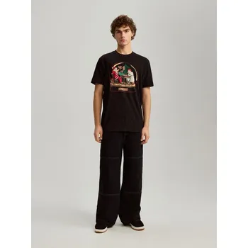 Pánská móda Vánoční tričko - S - House - černá - 490DW-99X