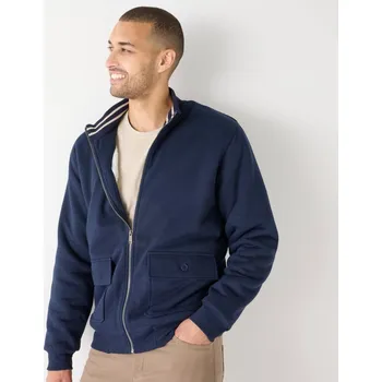 Pánské oblečení Moltonová bunda na zip, s podšívkou sherpa nám. modrá 117/126 (XXL)