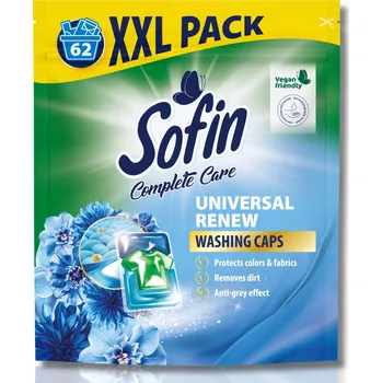 Prací prostředek Sofin Kapsle na praní bílého a světlého prádla Vegan Ochrana barev XXL 62 ks
