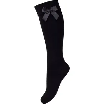 Dámské punčochy Dívčí podkolenky s mašlí - 35-37 / černá