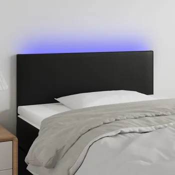 Čelo postele s LED černé 100x5x78/88 cm umělá kůže IM_3121416
