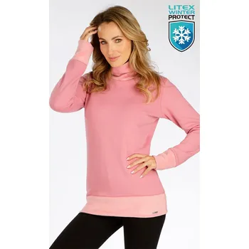 Dámský svetr Litex Dámský rolák s dlouhým rukávem 7F120 Tmavě růžová L