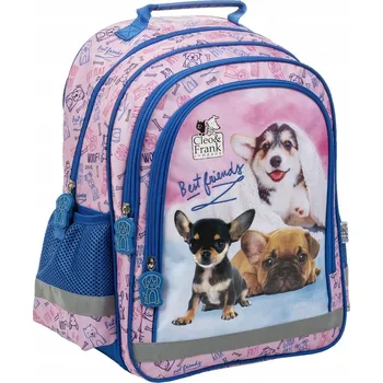 Městský batoh Školní batoh Derform s více přihrádkami, bílý, modrý, vícebarevný, 18 l