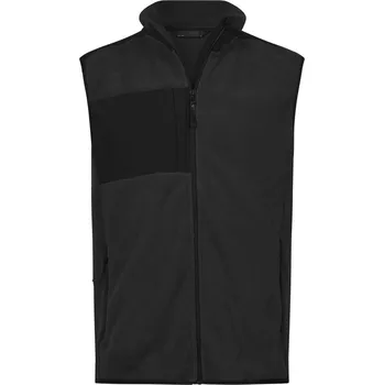 pracovní vesta TeeJays Vesta Mountain TJ 9122, fleecová, pánská COT18912280814-black/black 4XL Černá/černá