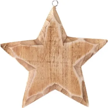Vánoční ozdoba TIRO hvězda 866871 13 x 13 cm hnědá