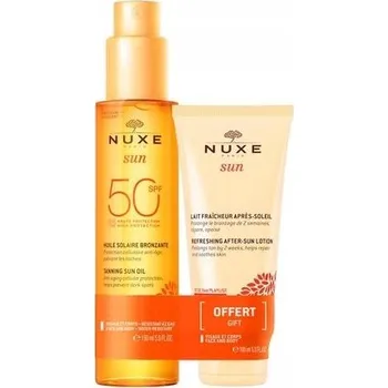 Přípravek na opalování Nuxe Sun Opalovací olej SPF 50, 150 ml + Balzám po opalování, 100 ml