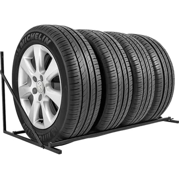 Uskladnění pneumatiky Stojan Regál Věšák Police na 4 Pneumatiky / Kola do 255 R19 –