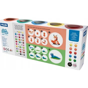 Modelovací hmota MILAN BASIC MODELÍNA velká sada 10 BAREV x 85 g PLASTICKÁ HMOTA mix