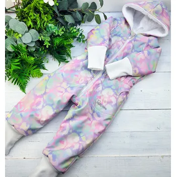 Kojenecká kombinéza Kulišárny Zimní funkční SOFTSHELL rostoucí kombinéza s beránkem NEONKA VELIKOST: 74-80