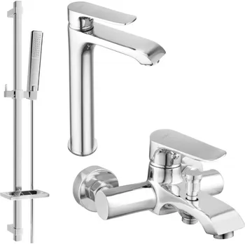 Vodovodní baterie Mexen Pecos DQ72 vanová sada, chrom - 72713DQ72-00 Bateriové soupravy