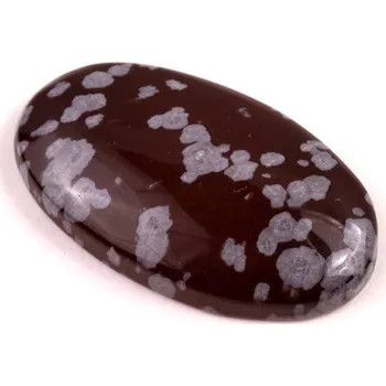 Přírodní kámen Kabošon Vločkový Obsidián č.6632 (30x17x5mm)