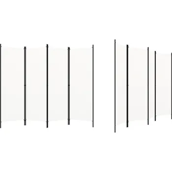 Paraván Paraván 4-dílný, krémový, 200 x 180 cm