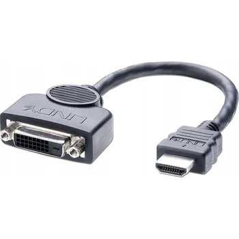 Audio kabel Lindy 41227 DVI-D na HDMI kabelový adaptér, 0,2 m, černý