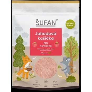 1 ŠUFAN Jahodová kašička 180g nemléčná