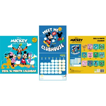 Kalendář Nástěnný kalendář Disney z Mickey & Minnie Mouse - Nástěnný kalendář 2026 - Žádný - vícebarevný