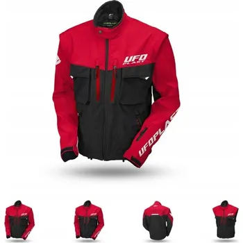 Moto bunda UFO BUNDA TAIGA ENDURO (ODEPÍNACÍ RUKÁVY) ČERVENÁ/ČERNÁ VELIKOST XXL