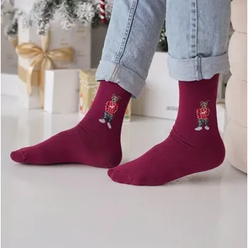 Pánské ponožky Pánské ponožky Teddy M - 43-46 / bordová